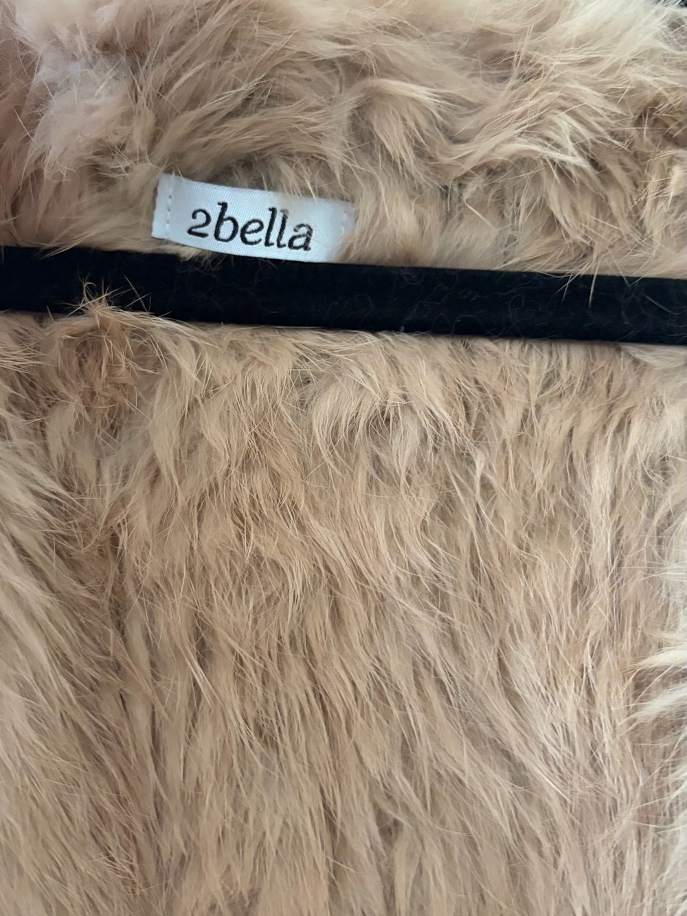 Elegant Nude Rabbit Fur Coat - Picture 7 of 8